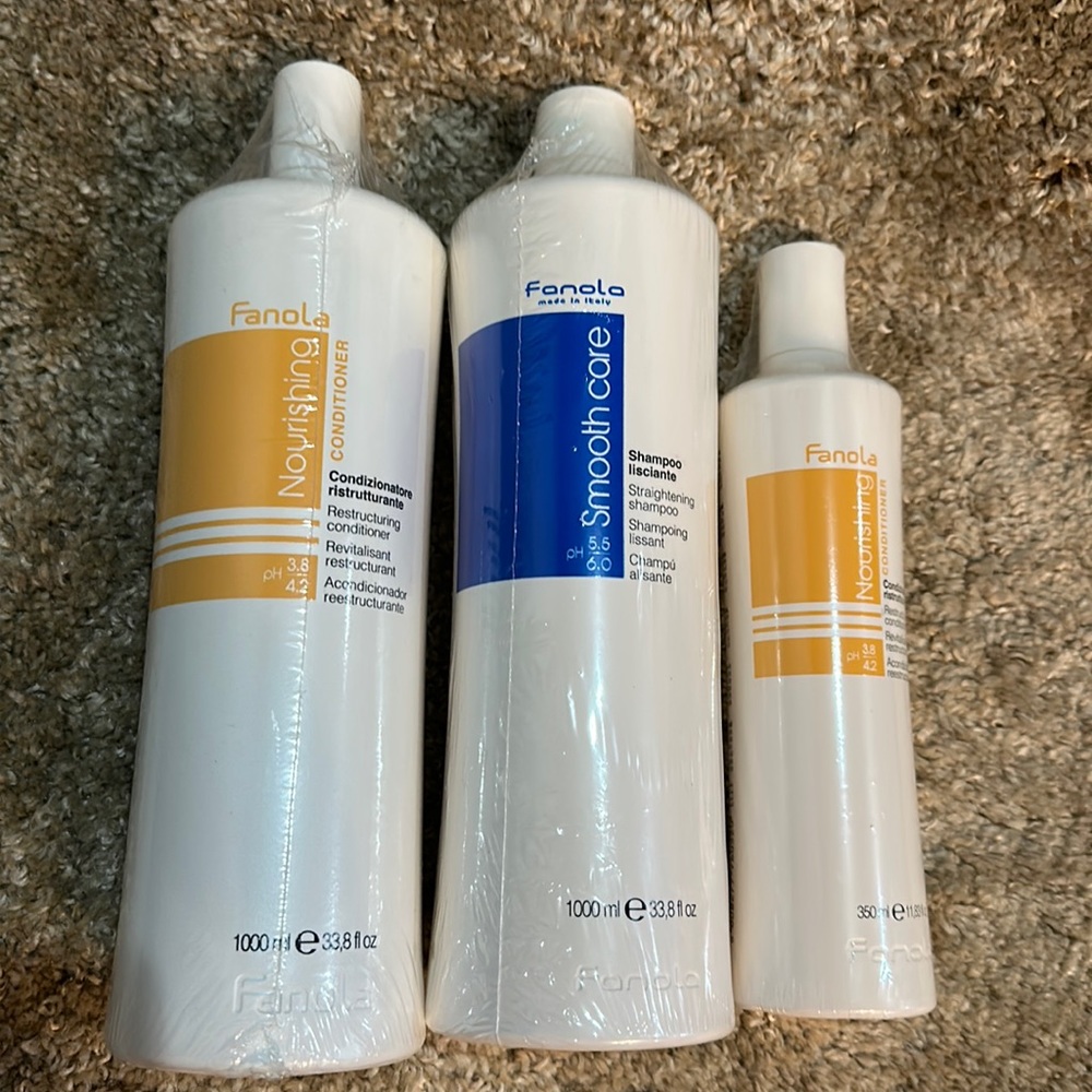 fanola shampoo and conditioner.  sealed .total 3